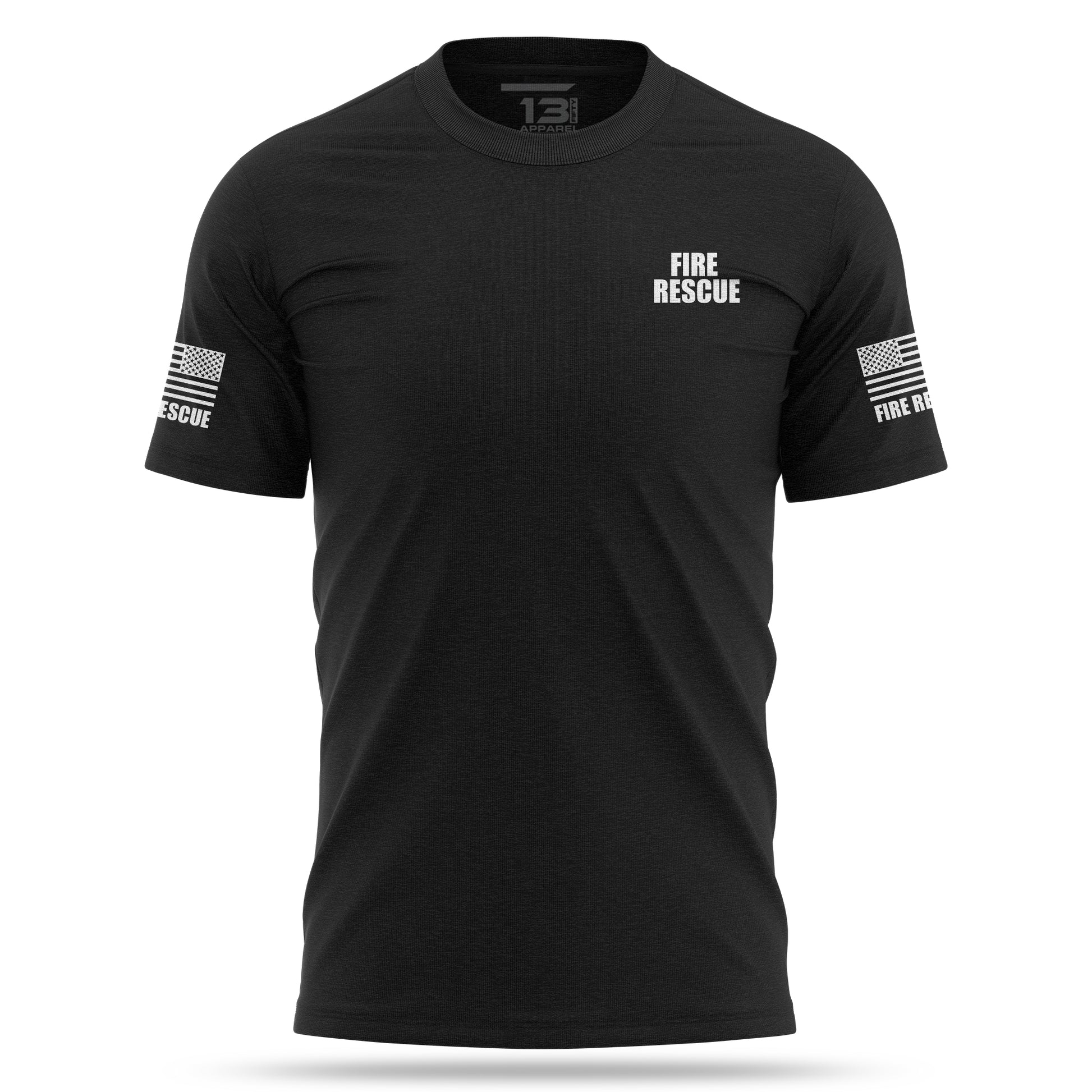 [FIRE RESCUE] 100% Cotton Shirt [BLK/WHT]-13 Fifty Apparel