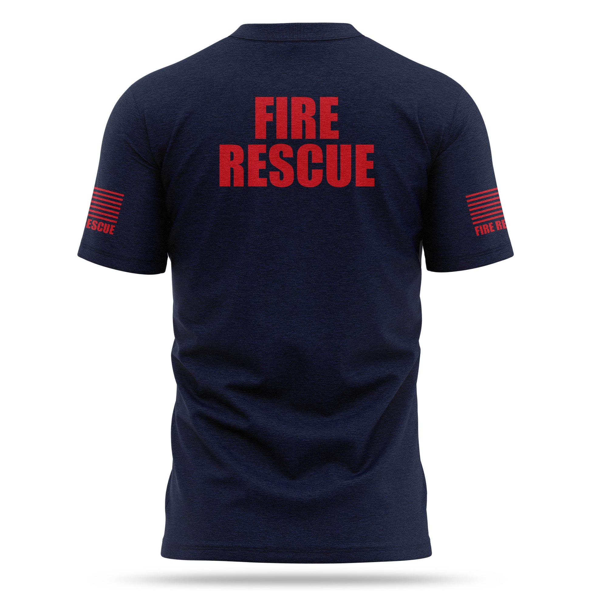 [FIRE RESCUE] 100% Cotton Shirt [NVY/RED]-13 Fifty Apparel