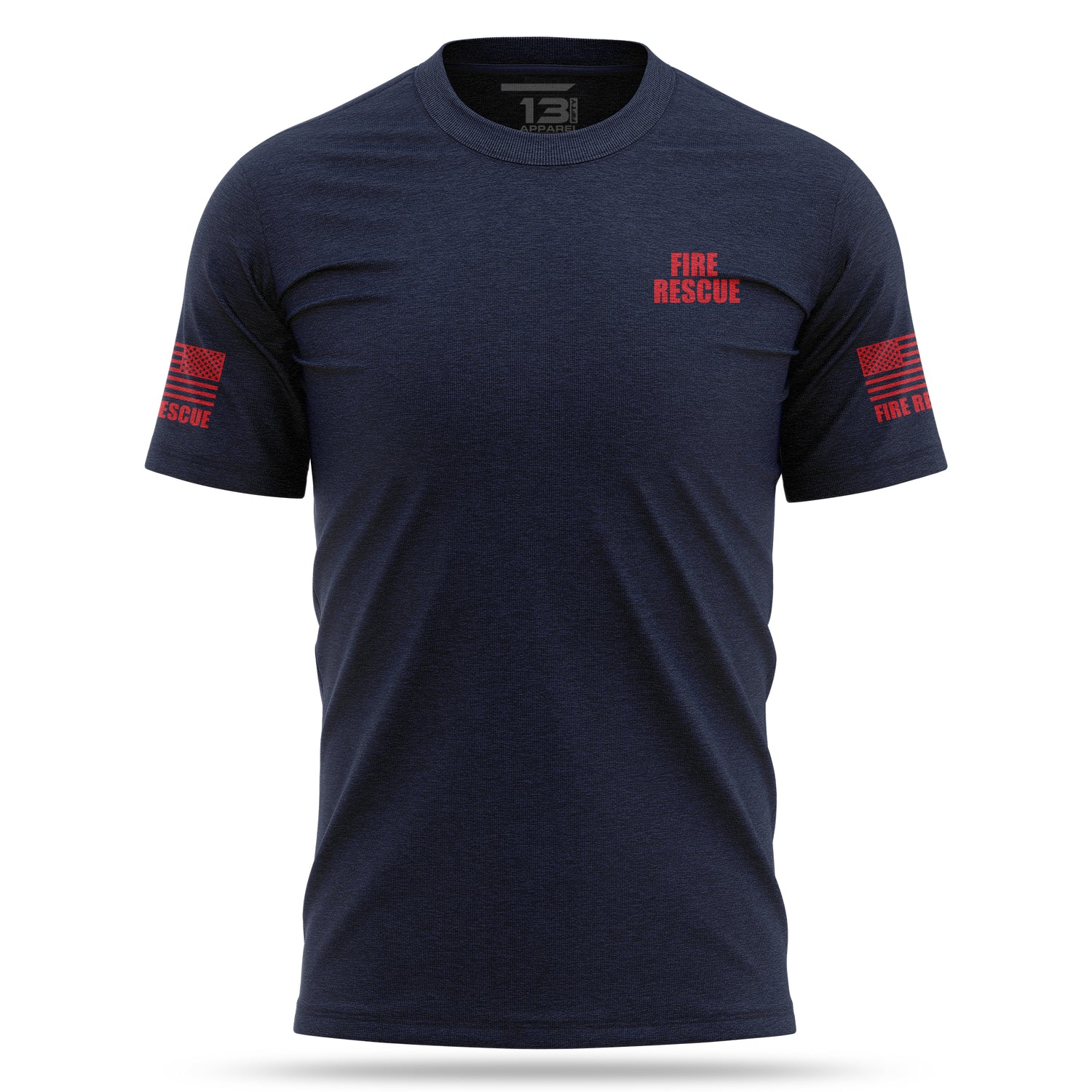 [FIRE RESCUE] 100% Cotton Shirt [NVY/RED]-13 Fifty Apparel