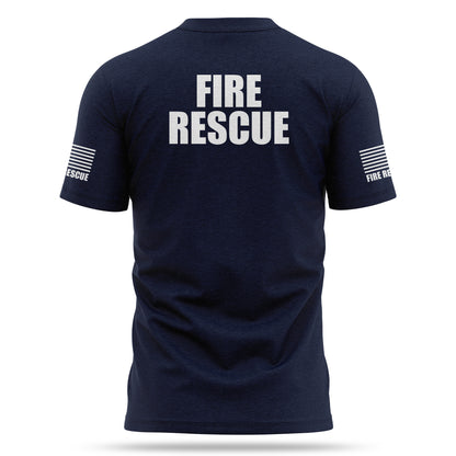 [FIRE RESCUE] 100% Cotton Shirt [NVY/WHT]-13 Fifty Apparel