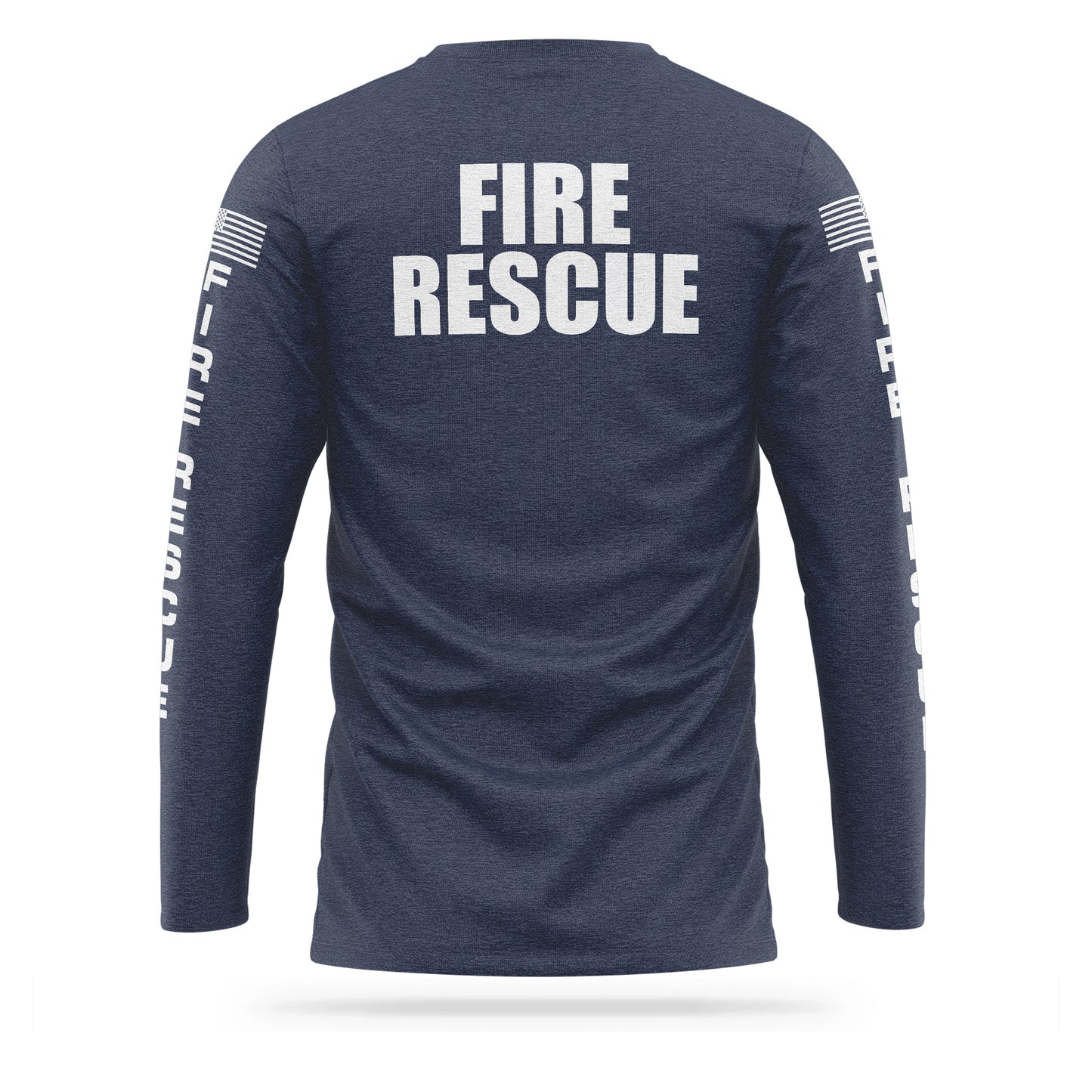 [FIRE RESCUE] Cotton Blend Long Sleeve [NVY/WHT]-13 Fifty Apparel