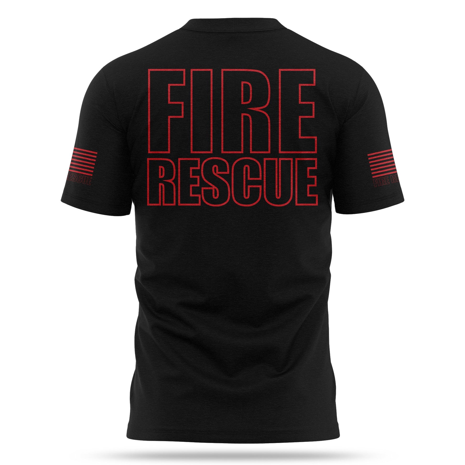 [FIRE RESCUE] Cotton Blend Shirt [BLK/RED]-13 Fifty Apparel