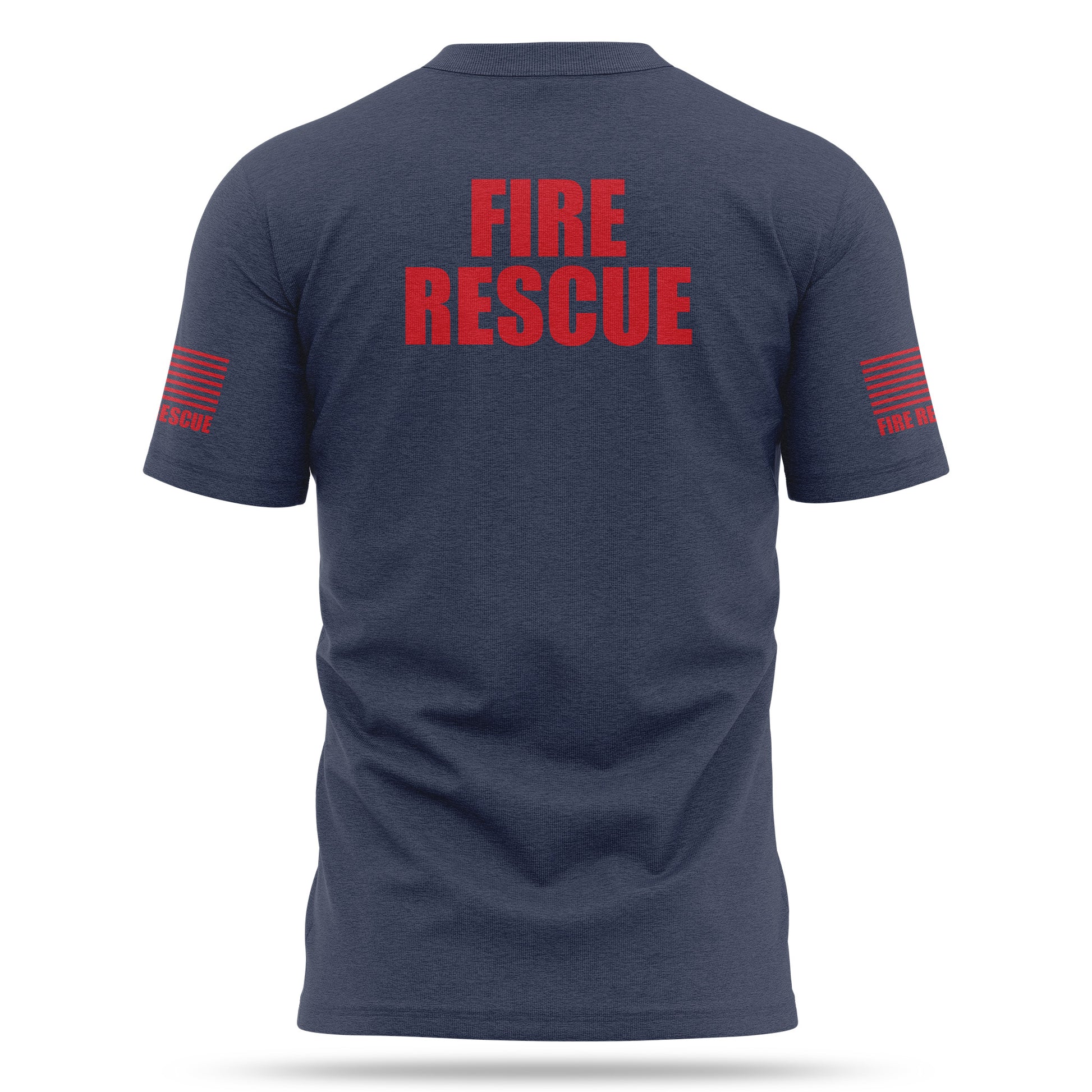 [FIRE RESCUE] Cotton Blend Shirt [NVY/RED]﻿﻿﻿﻿﻿﻿﻿﻿-13 Fifty Apparel