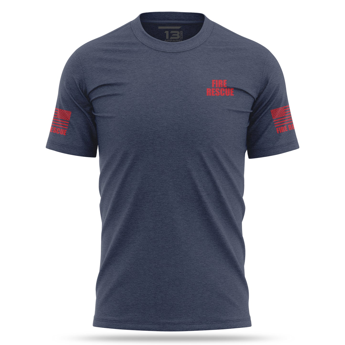[FIRE RESCUE] Cotton Blend Shirt [NVY/RED]﻿﻿﻿﻿﻿﻿﻿﻿-13 Fifty Apparel