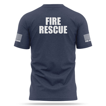 [FIRE RESCUE] Cotton Blend Shirt [NVY/WHT]﻿-13 Fifty Apparel