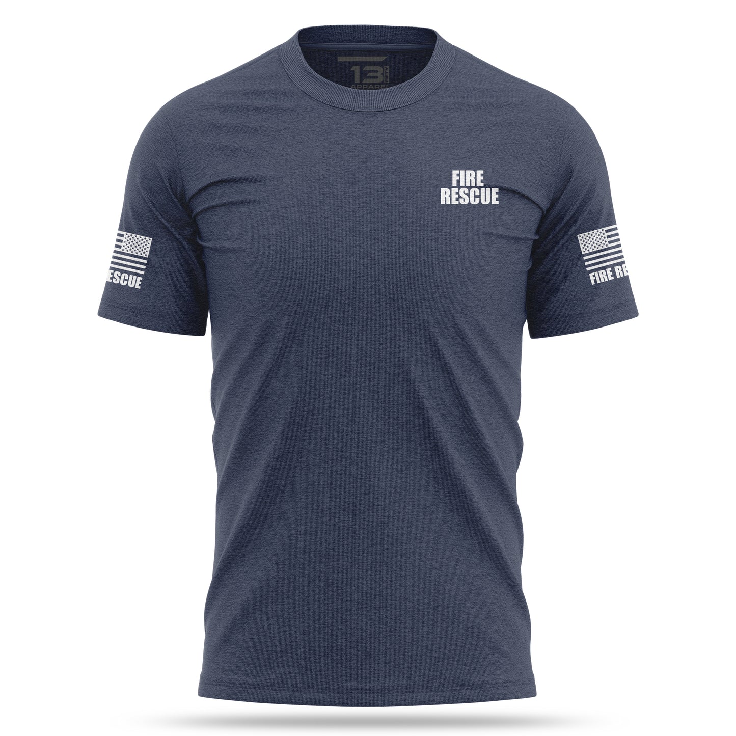 [FIRE RESCUE] Cotton Blend Shirt [NVY/WHT]﻿-13 Fifty Apparel