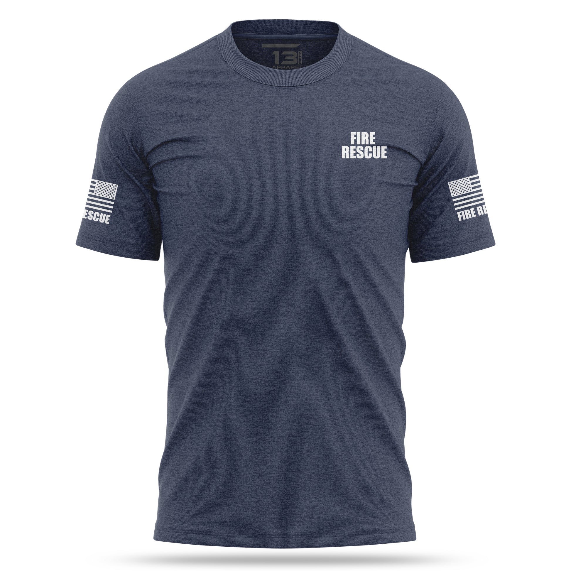 [FIRE RESCUE] Cotton Blend Shirt [NVY/WHT]﻿-13 Fifty Apparel