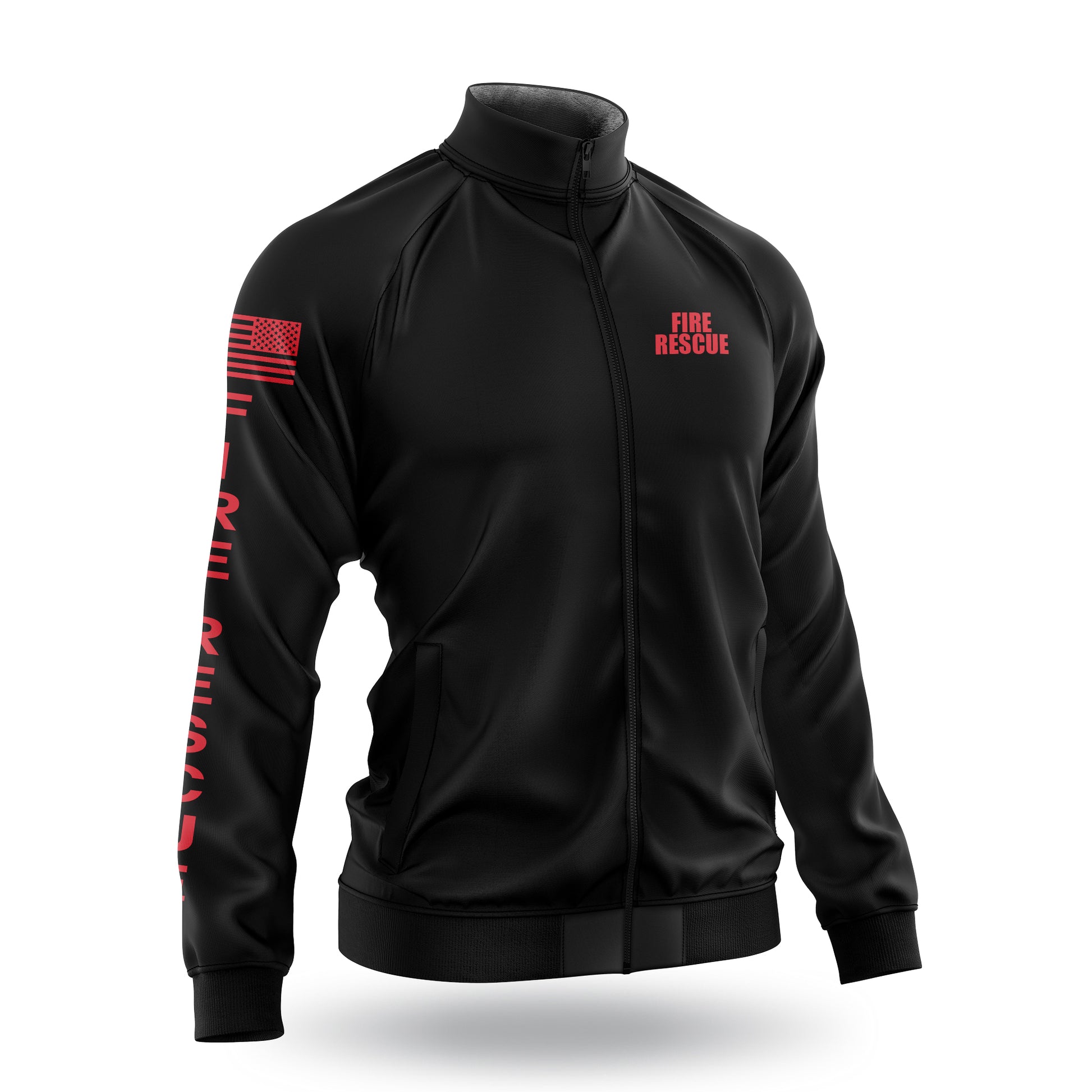 [FIRE RESCUE] Defender Jacket [BLK/RED]﻿-13 Fifty Apparel