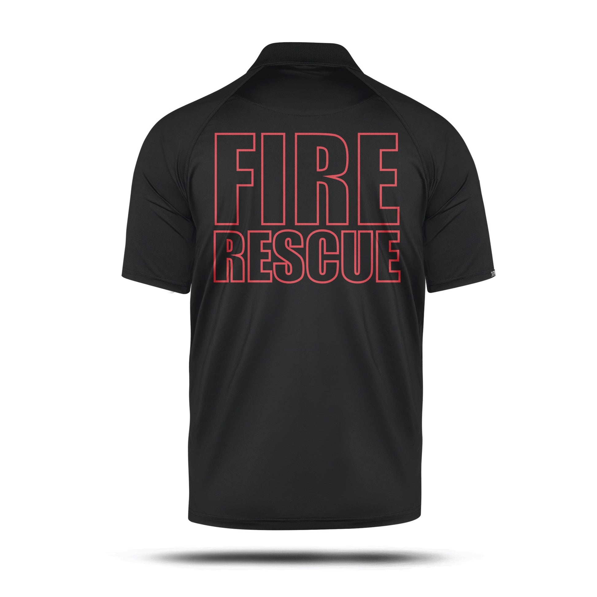 [FIRE RESCUE] Men's Performance Polo [BLK/RED] 13 Fifty Apparel 