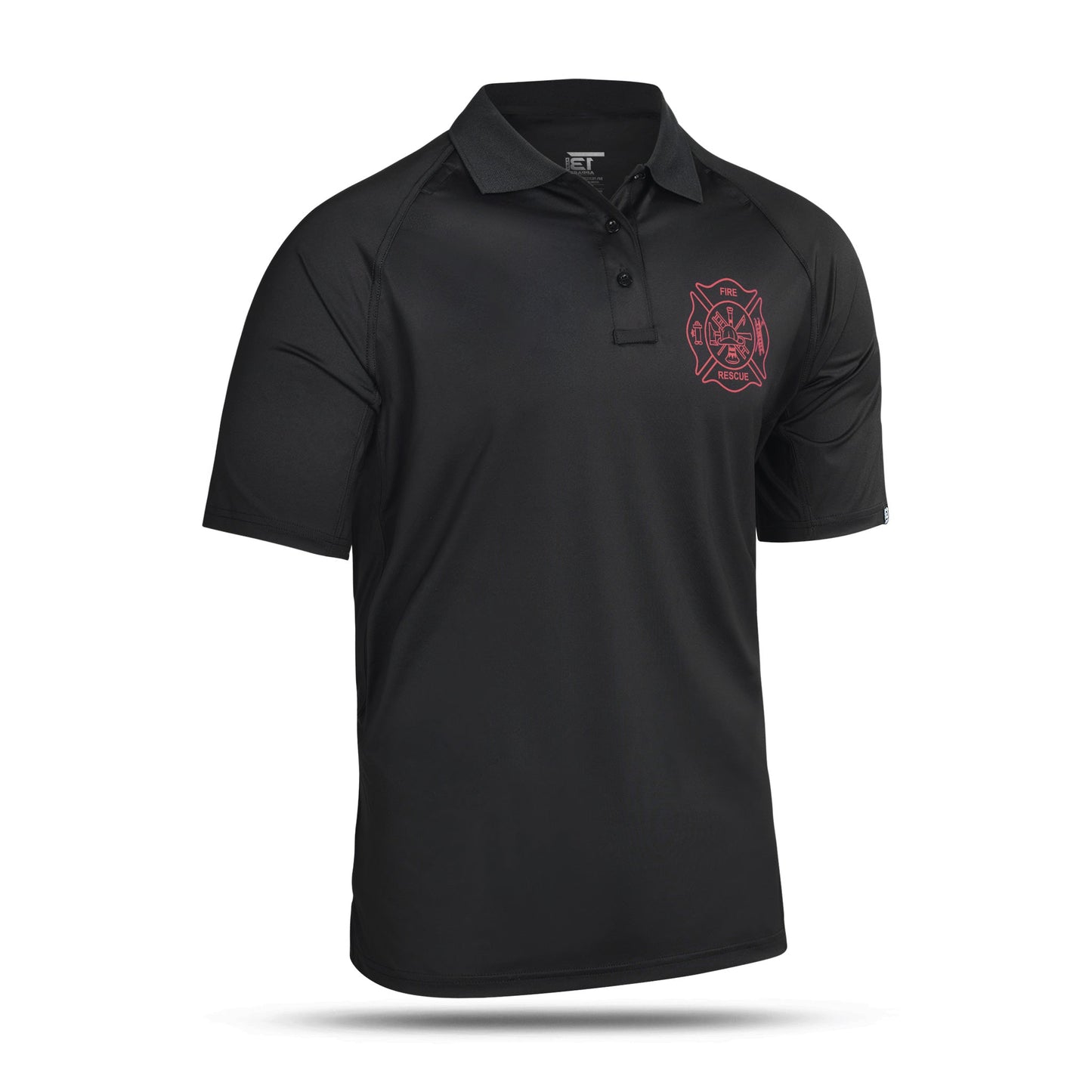 [FIRE RESCUE] Men's Performance Polo [BLK/RED] 13 Fifty Apparel 