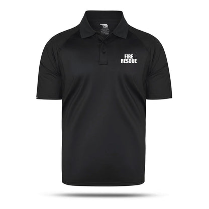 [FIRE RESCUE] Men's Performance Polo [BLK/WHT] 13 Fifty Apparel 