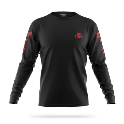 [FIRE RESCUE] Men's Utility Long Sleeve [BLK/RED] 13 Fifty Apparel 