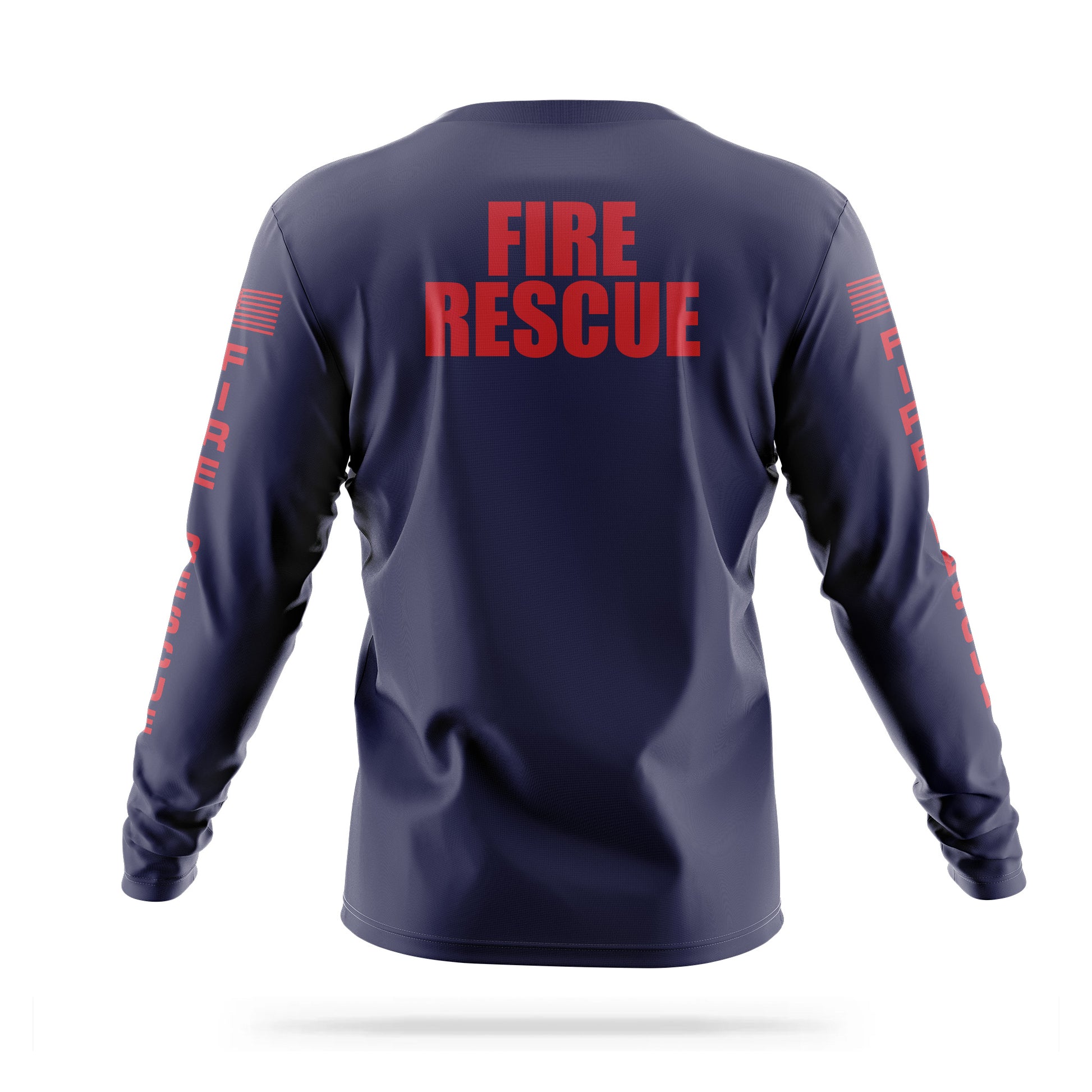 [FIRE RESCUE] Men's Utility Long Sleeve [NVY/RED]-13 Fifty Apparel