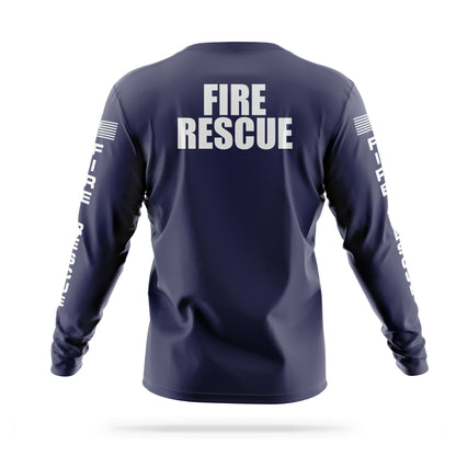 [FIRE RESCUE] Men's Utility Long Sleeve [NVY/WHT]-13 Fifty Apparel