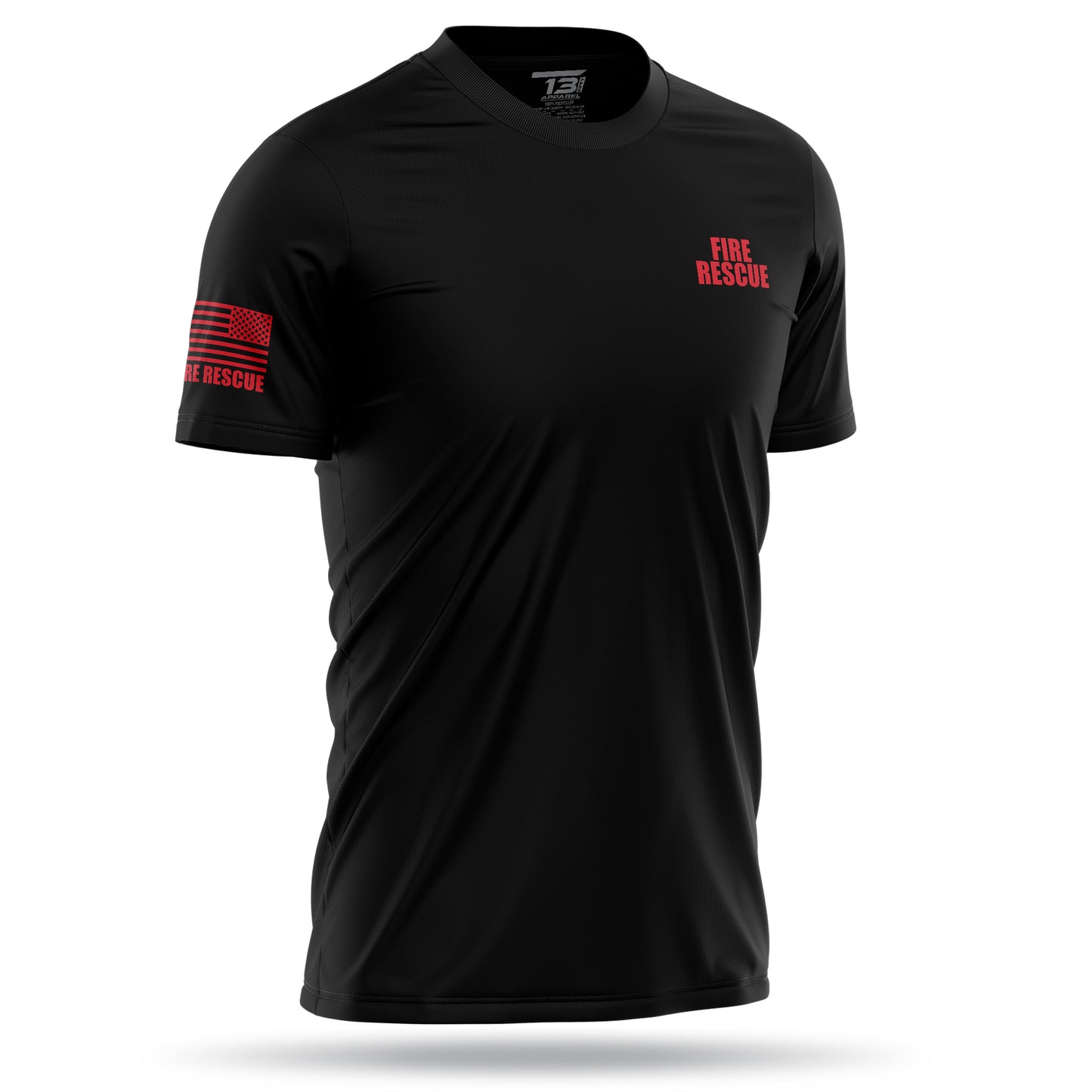 [FIRE RESCUE] Men's Utility Shirt [BLK/RED] 13 Fifty Apparel 