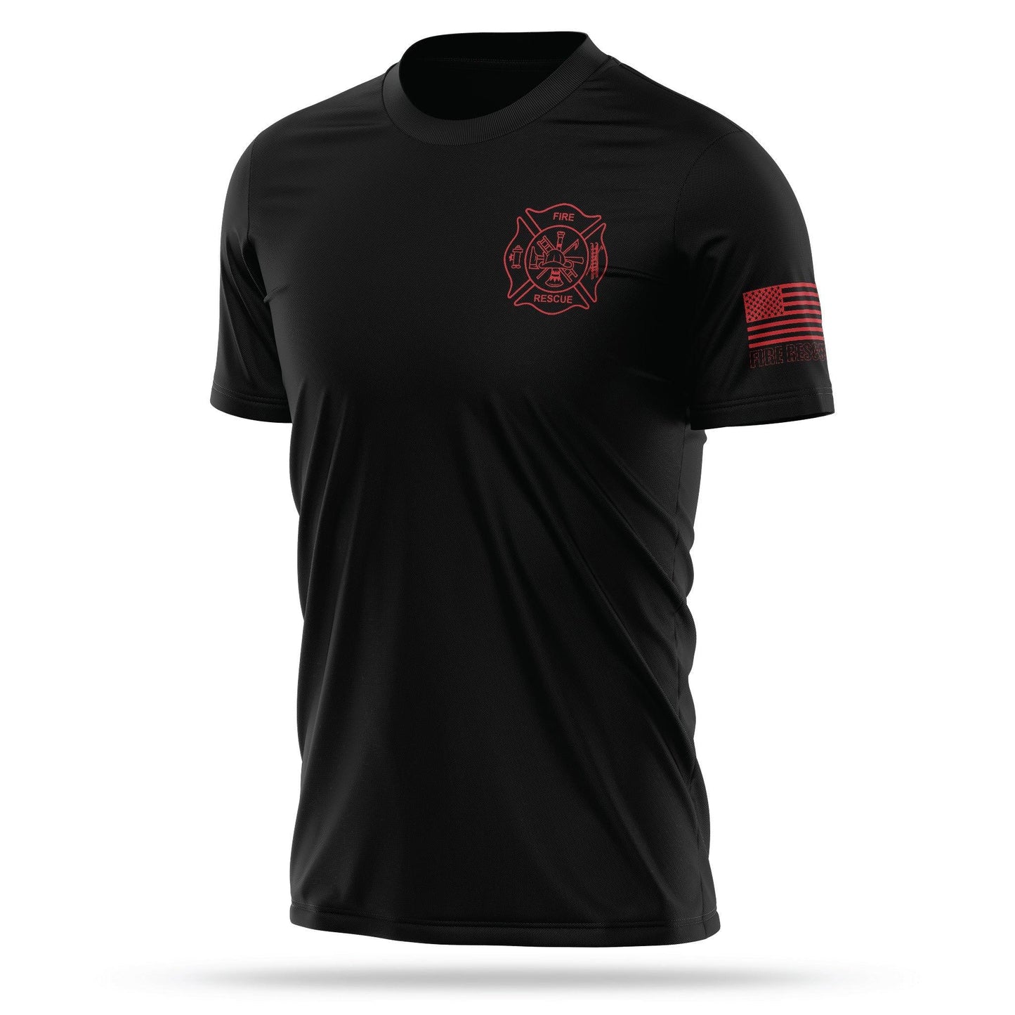 [FIRE RESCUE] Men's Utility Shirt [BLK/RED]-13 Fifty Apparel