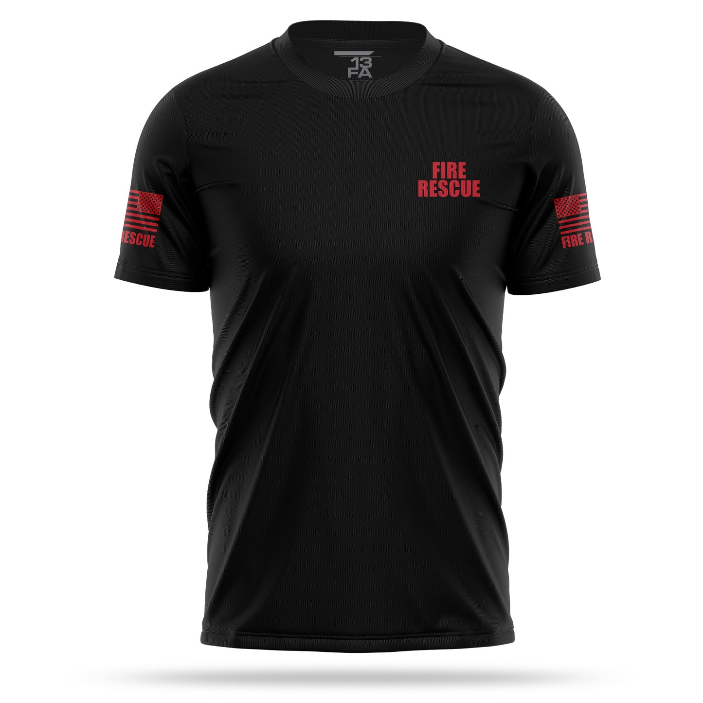 [FIRE RESCUE] Men's Utility Shirt [BLK/RED] 13 Fifty Apparel 