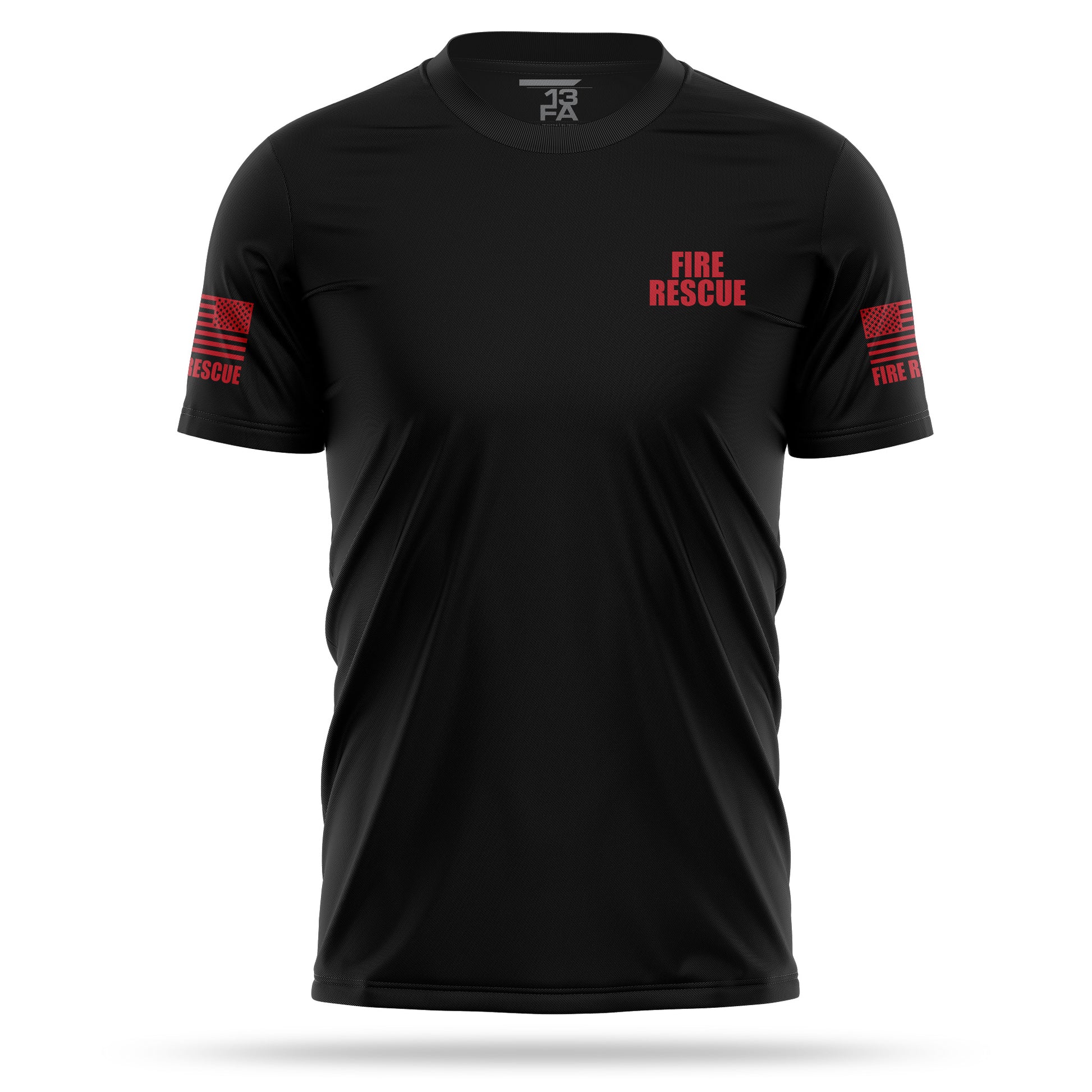 [FIRE RESCUE] Men's Utility Shirt [BLK/RED] 13 Fifty Apparel 