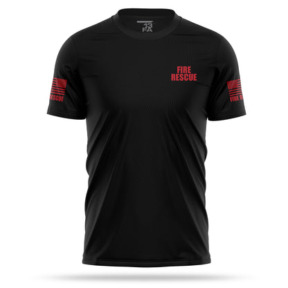 [FIRE RESCUE] Men's Utility Shirt [BLK/RED] 13 Fifty Apparel 
