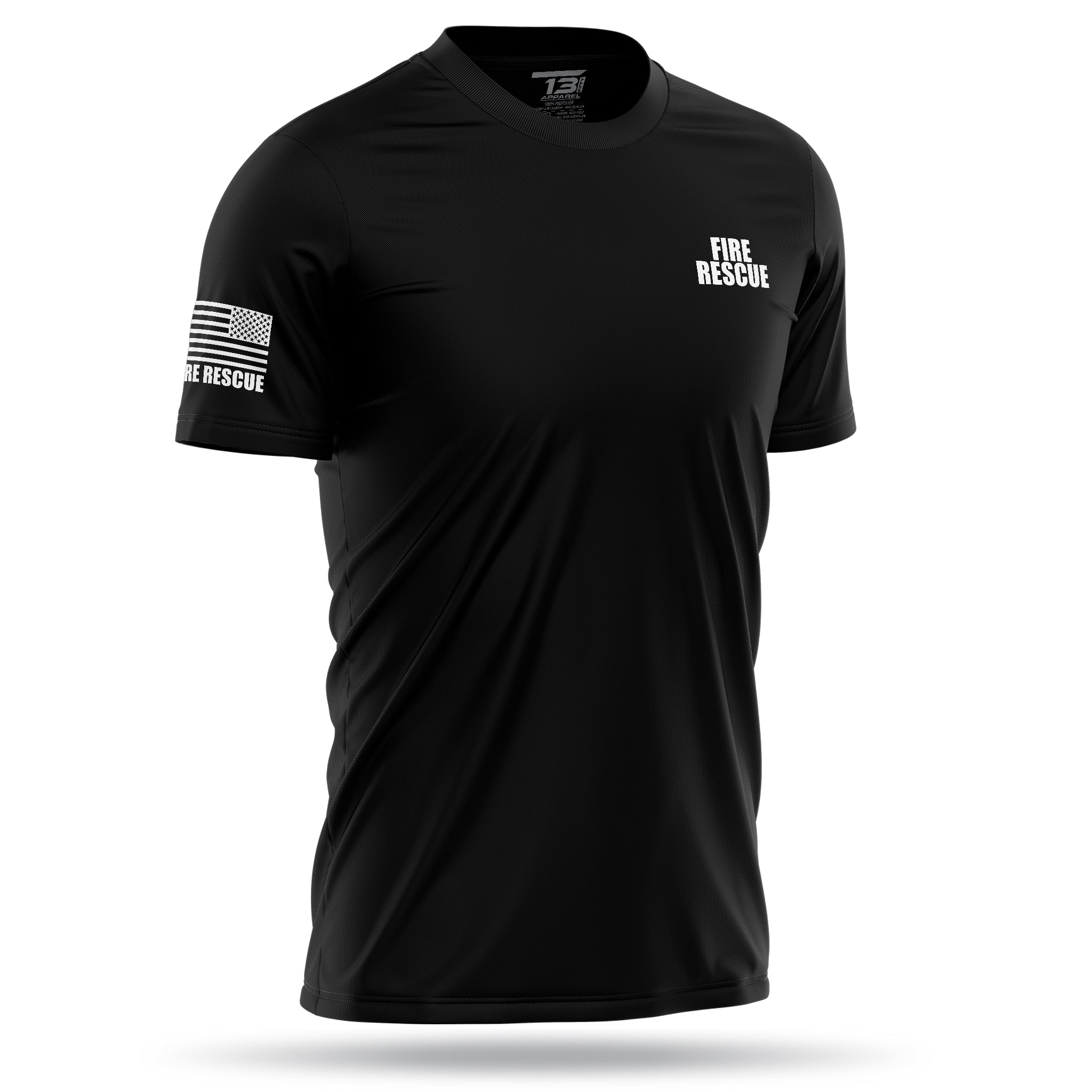 [FIRE RESCUE] Men's Utility Shirt [BLK/WHT]-13 Fifty Apparel