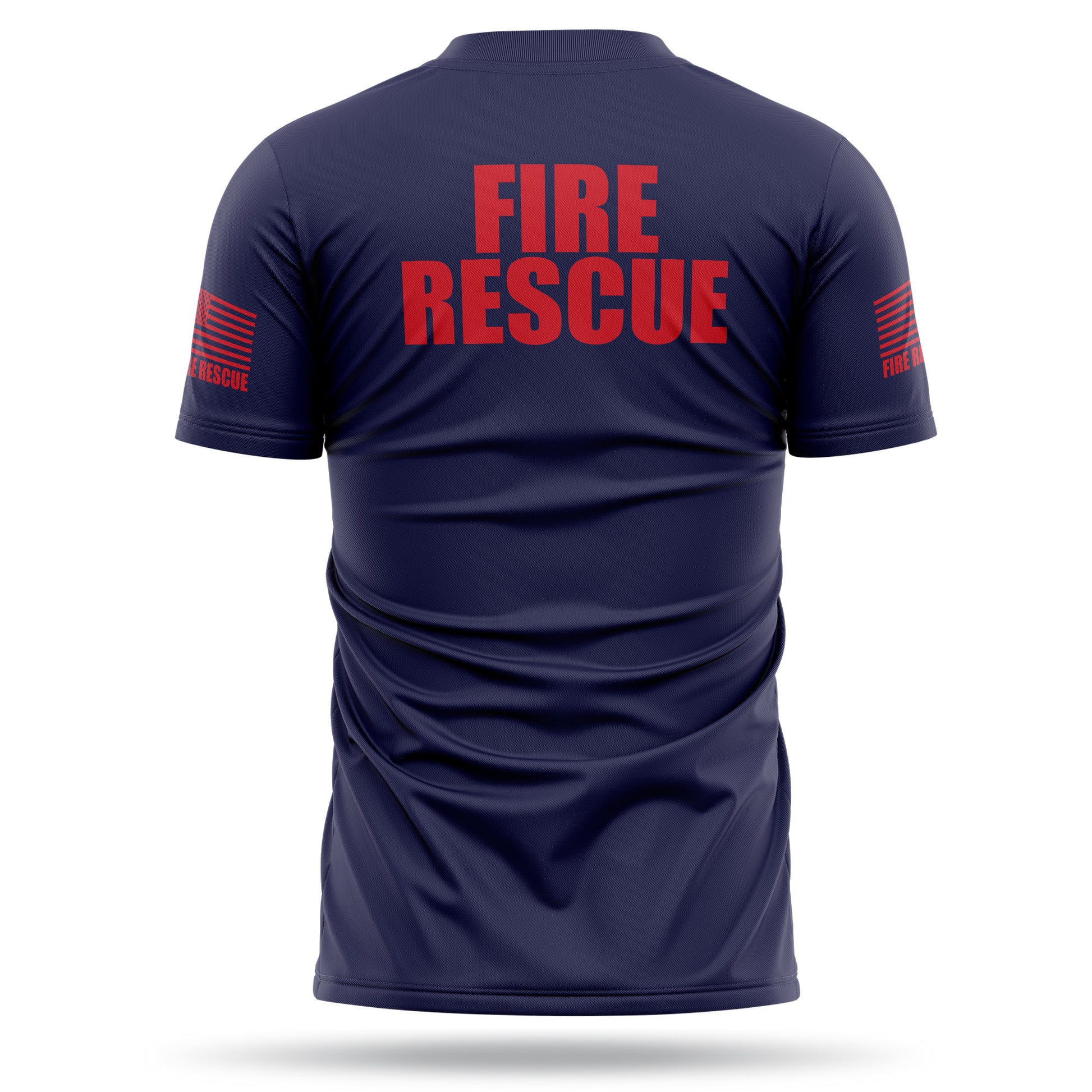 [FIRE RESCUE] Men's Utility Shirt [NVY/RED]﻿﻿-13 Fifty Apparel