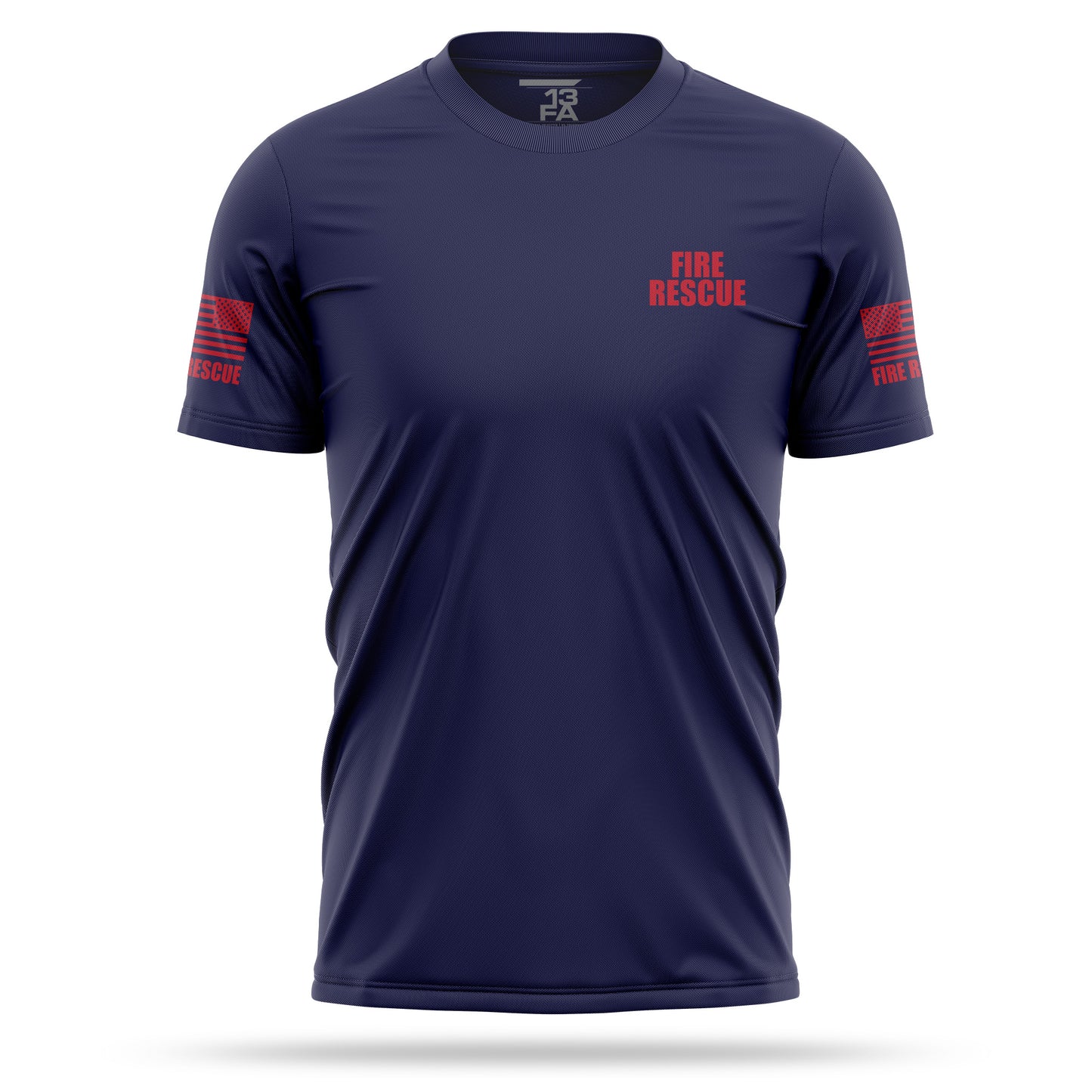 [FIRE RESCUE] Men's Utility Shirt [NVY/RED]﻿﻿-13 Fifty Apparel