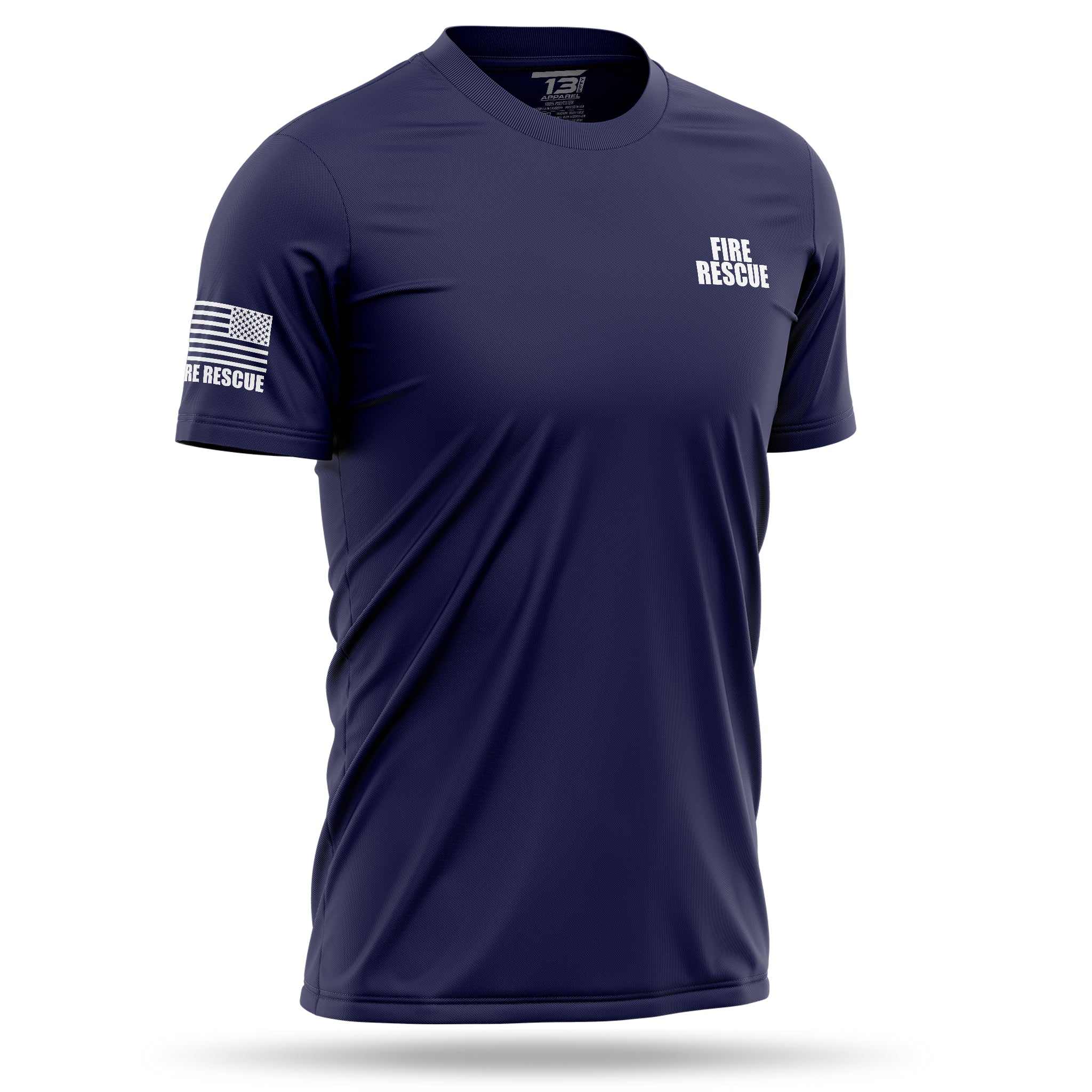 [FIRE RESCUE] Men's Utility Shirt [NVY/WHT]-13 Fifty Apparel