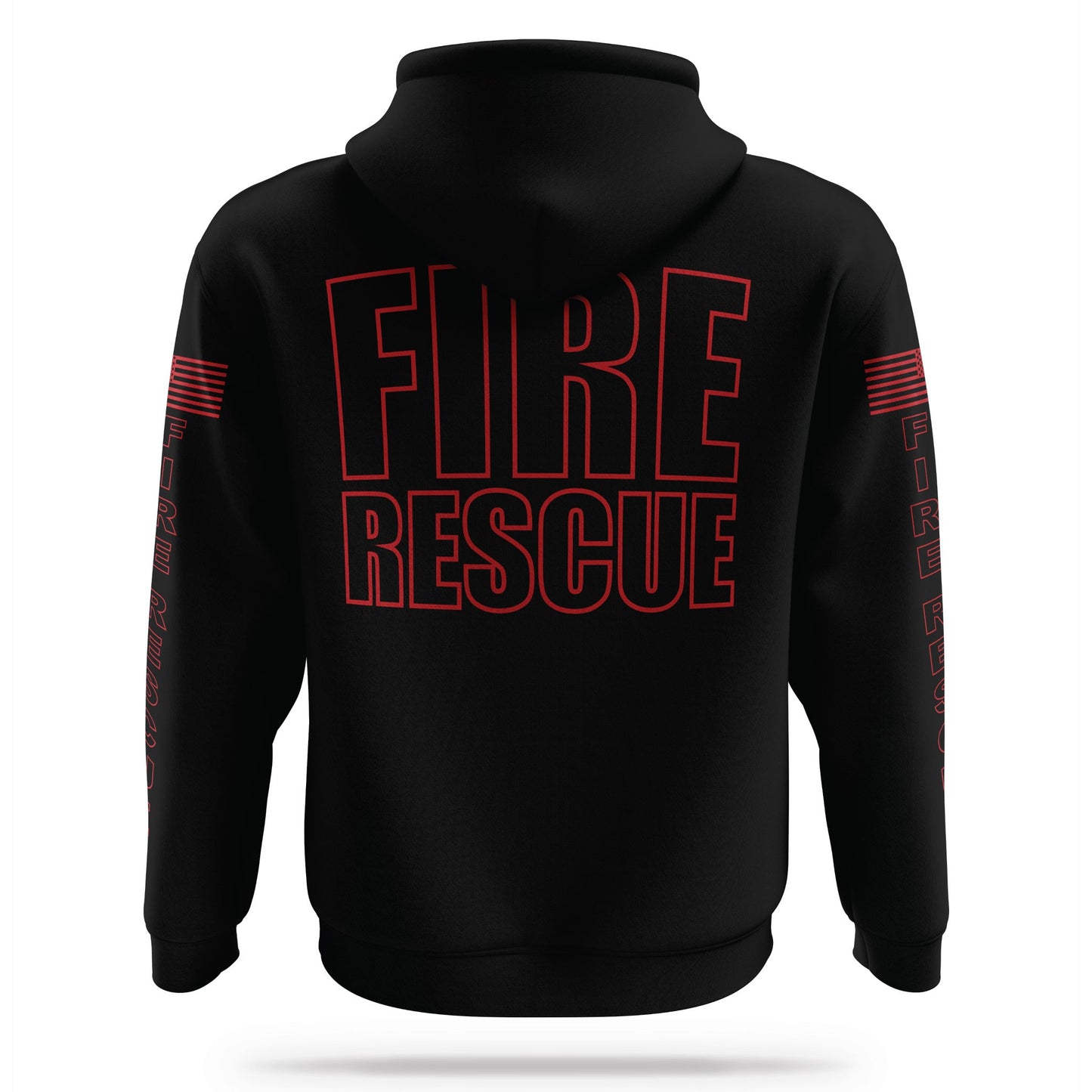 [FIRE RESCUE] Performance Hoodie 2.0 [BLK/RED]-13 Fifty Apparel