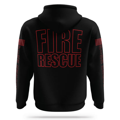 [FIRE RESCUE] Performance Hoodie 2.0 [BLK/RED]-13 Fifty Apparel