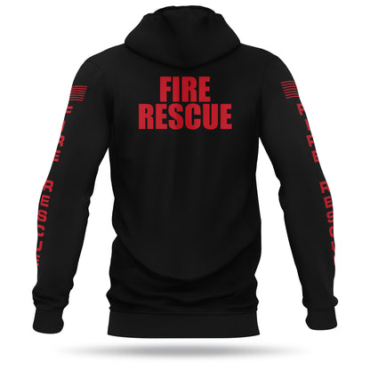 [FIRE RESCUE] Performance Hoodie 2.0 [BLK/RED]-13 Fifty Apparel