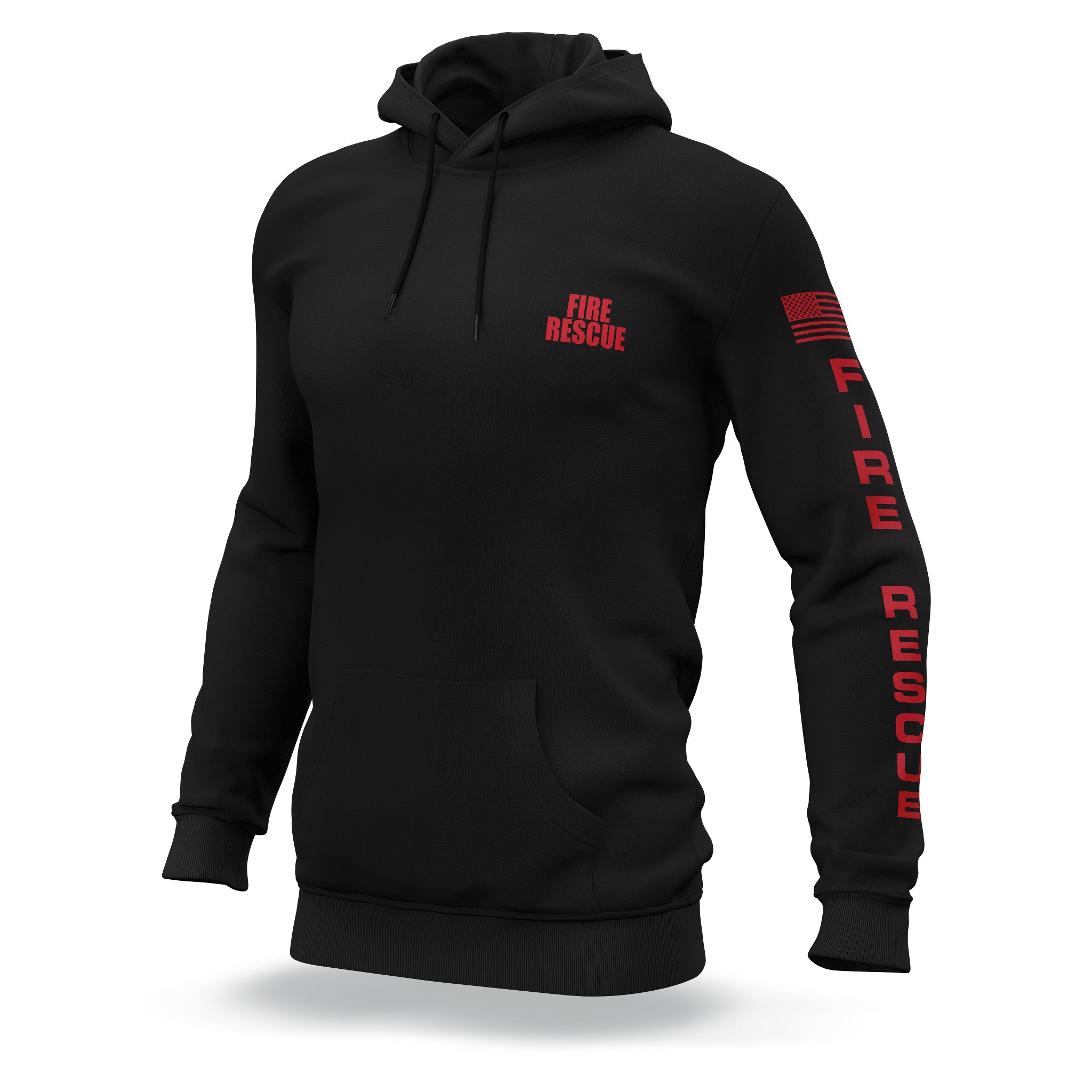 FIRE RESCUE] Performance Hoodie 2.0 [BLK/RED] | 13 Fifty Apparel