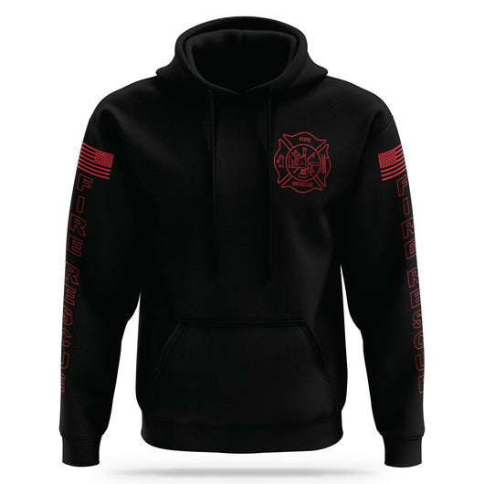 [FIRE RESCUE] Performance Hoodie 2.0 [BLK/RED]-13 Fifty Apparel
