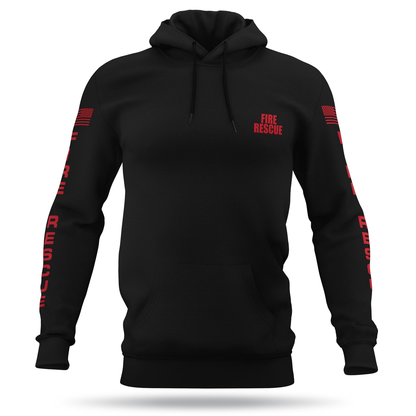 [FIRE RESCUE] Performance Hoodie 2.0 [BLK/RED]-13 Fifty Apparel
