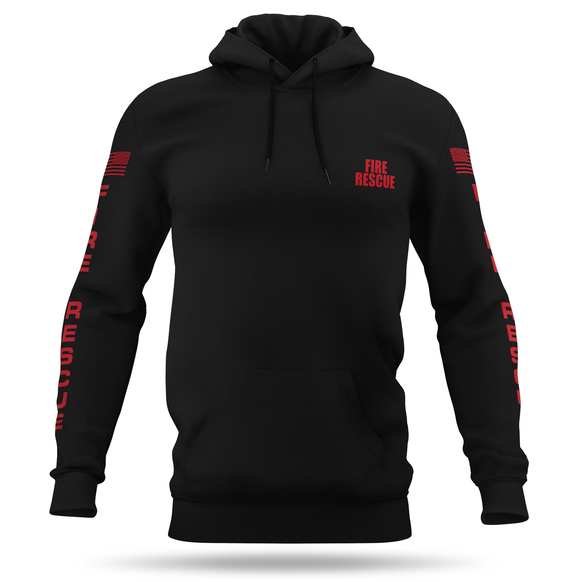 [FIRE RESCUE] Performance Hoodie 2.0 [BLK/RED]-13 Fifty Apparel