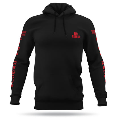 [FIRE RESCUE] Performance Hoodie 2.0 [BLK/RED]-13 Fifty Apparel