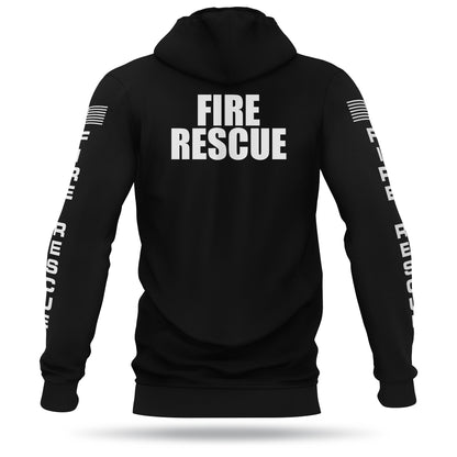 [FIRE RESCUE] Performance Hoodie 2.0 [BLK/WHT]-13 Fifty Apparel