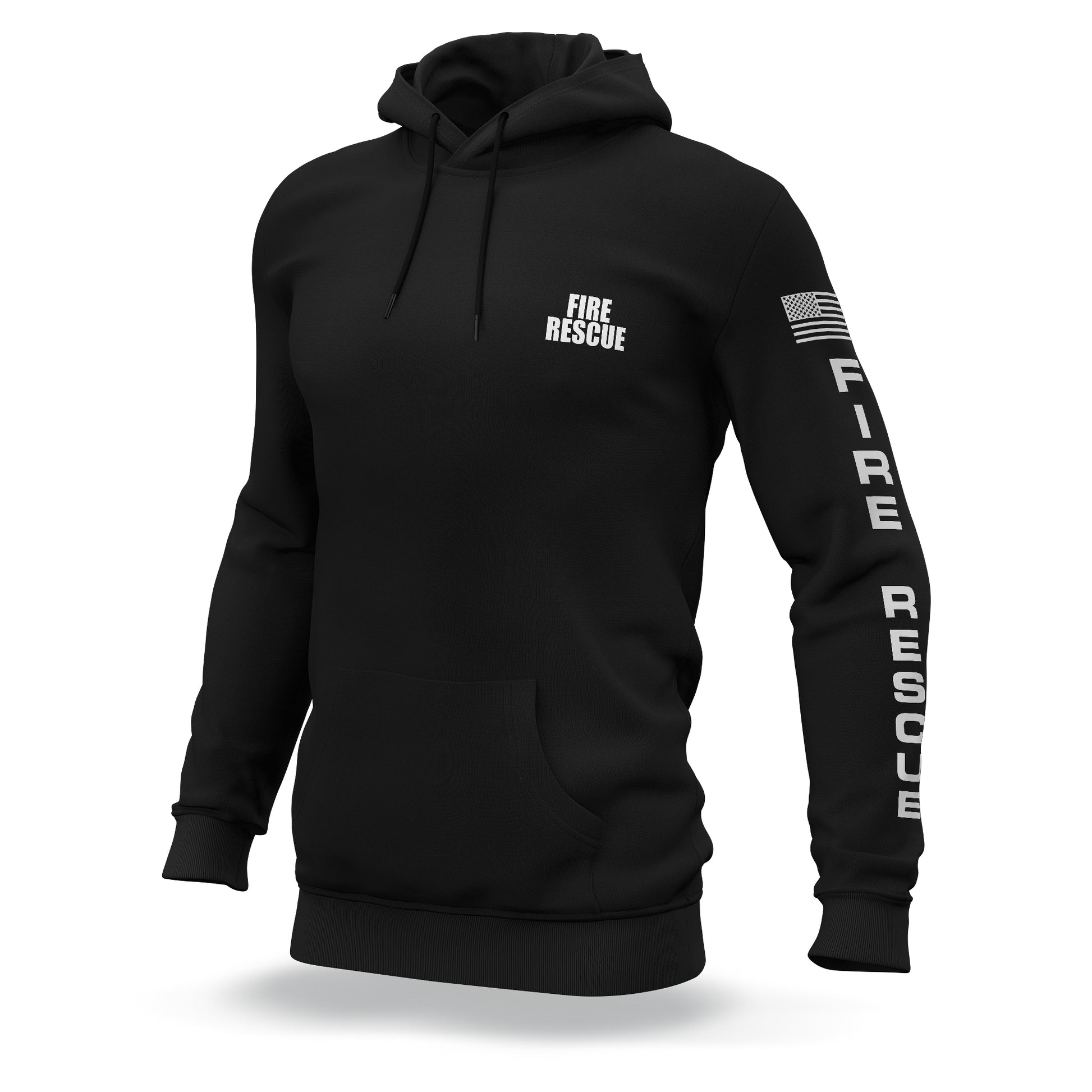 [FIRE RESCUE] Performance Hoodie 2.0 [BLK/WHT]-13 Fifty Apparel