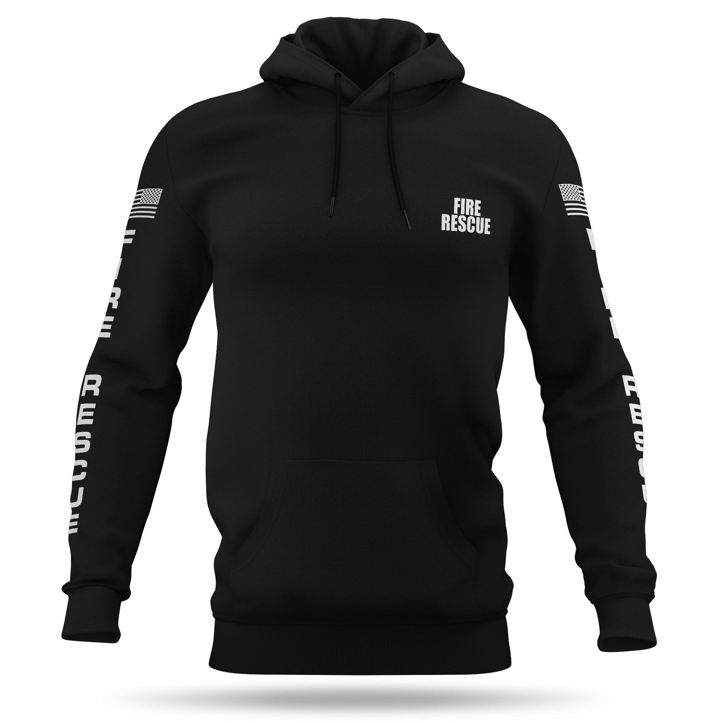 [FIRE RESCUE] Performance Hoodie 2.0 [BLK/WHT]-13 Fifty Apparel