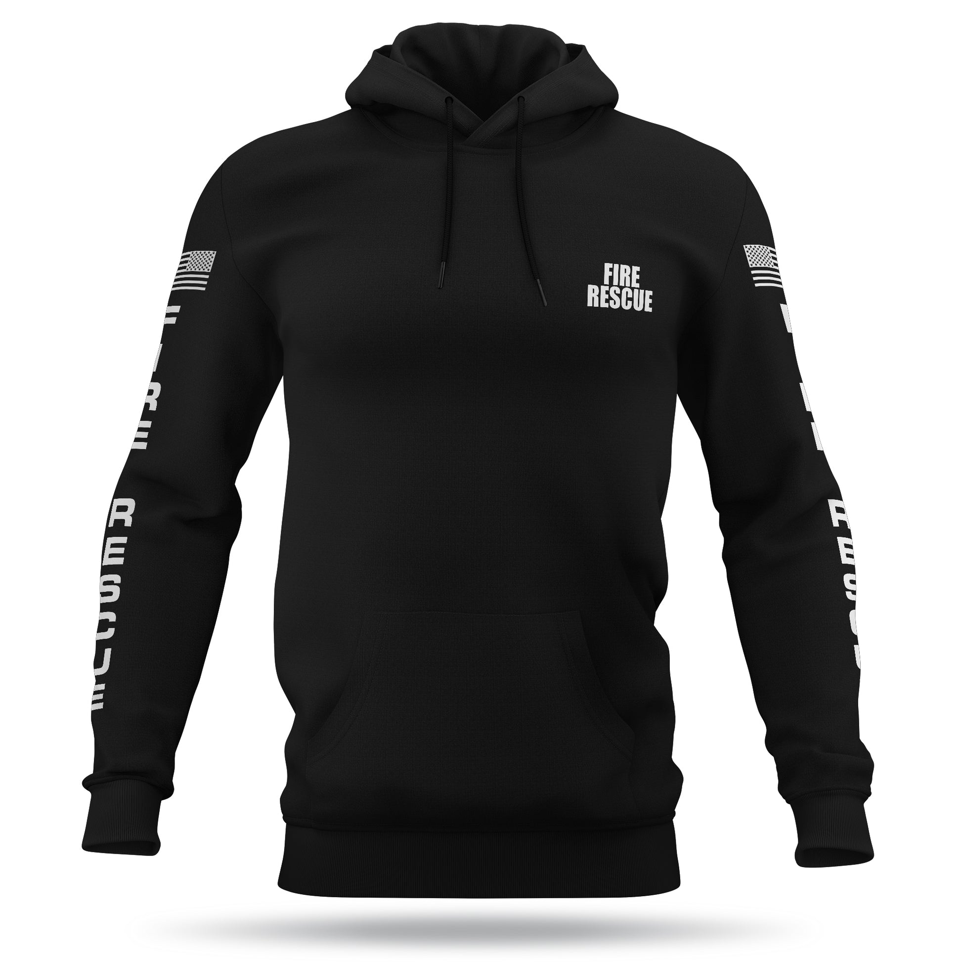 [FIRE RESCUE] Performance Hoodie 2.0 [BLK/WHT]-13 Fifty Apparel
