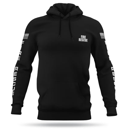 [FIRE RESCUE] Performance Hoodie 2.0 [BLK/WHT]-13 Fifty Apparel