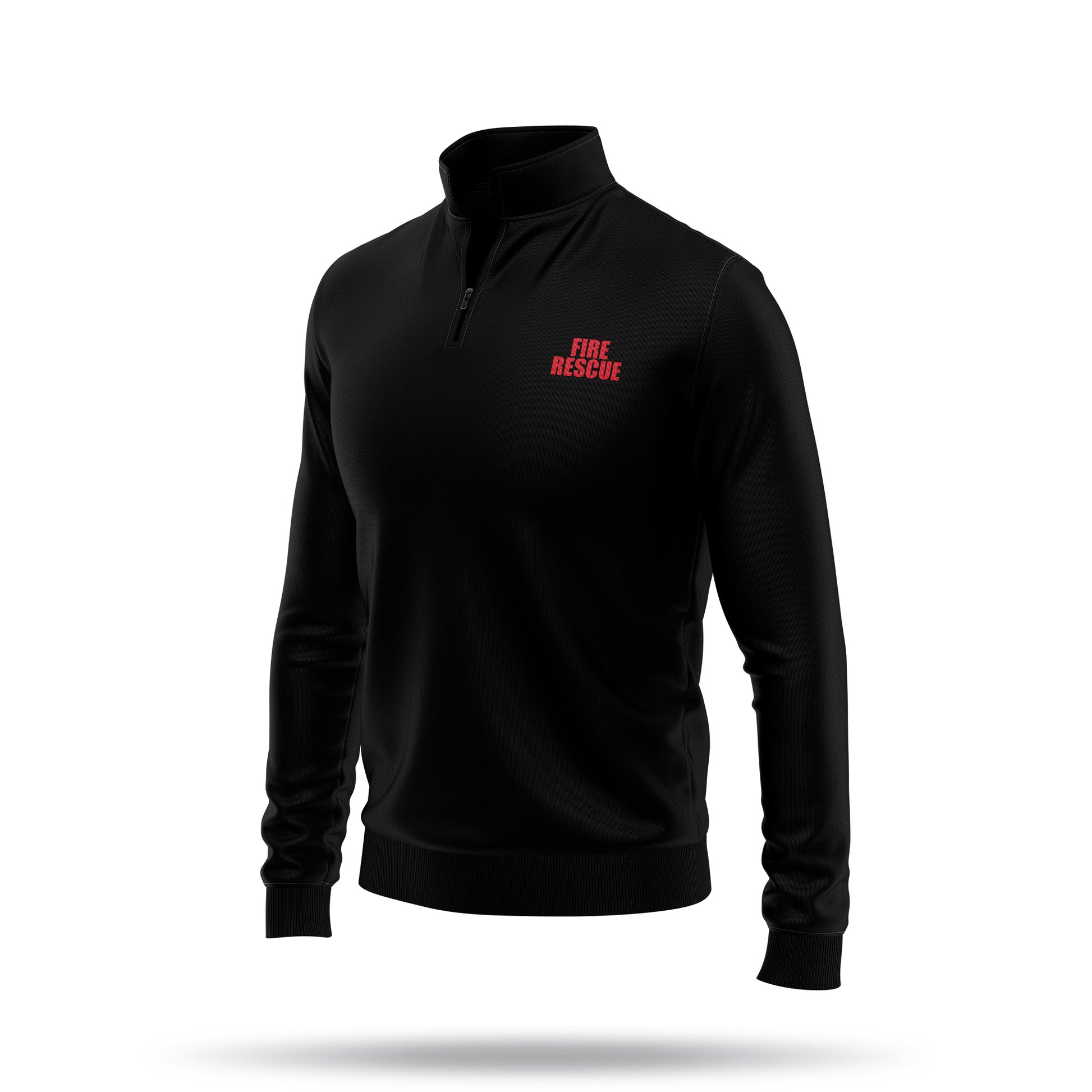 [FIRE RESCUE] Performance Quarter Zip [BLK/RED]-13 Fifty Apparel