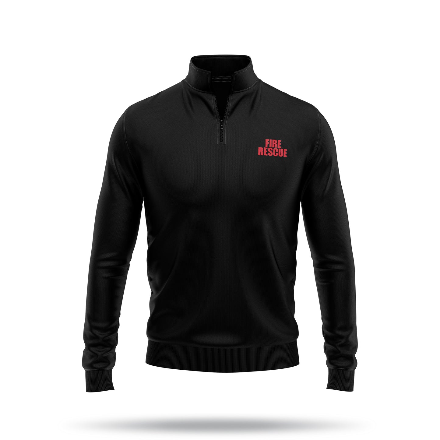 [FIRE RESCUE] Performance Quarter Zip [BLK/RED]-13 Fifty Apparel