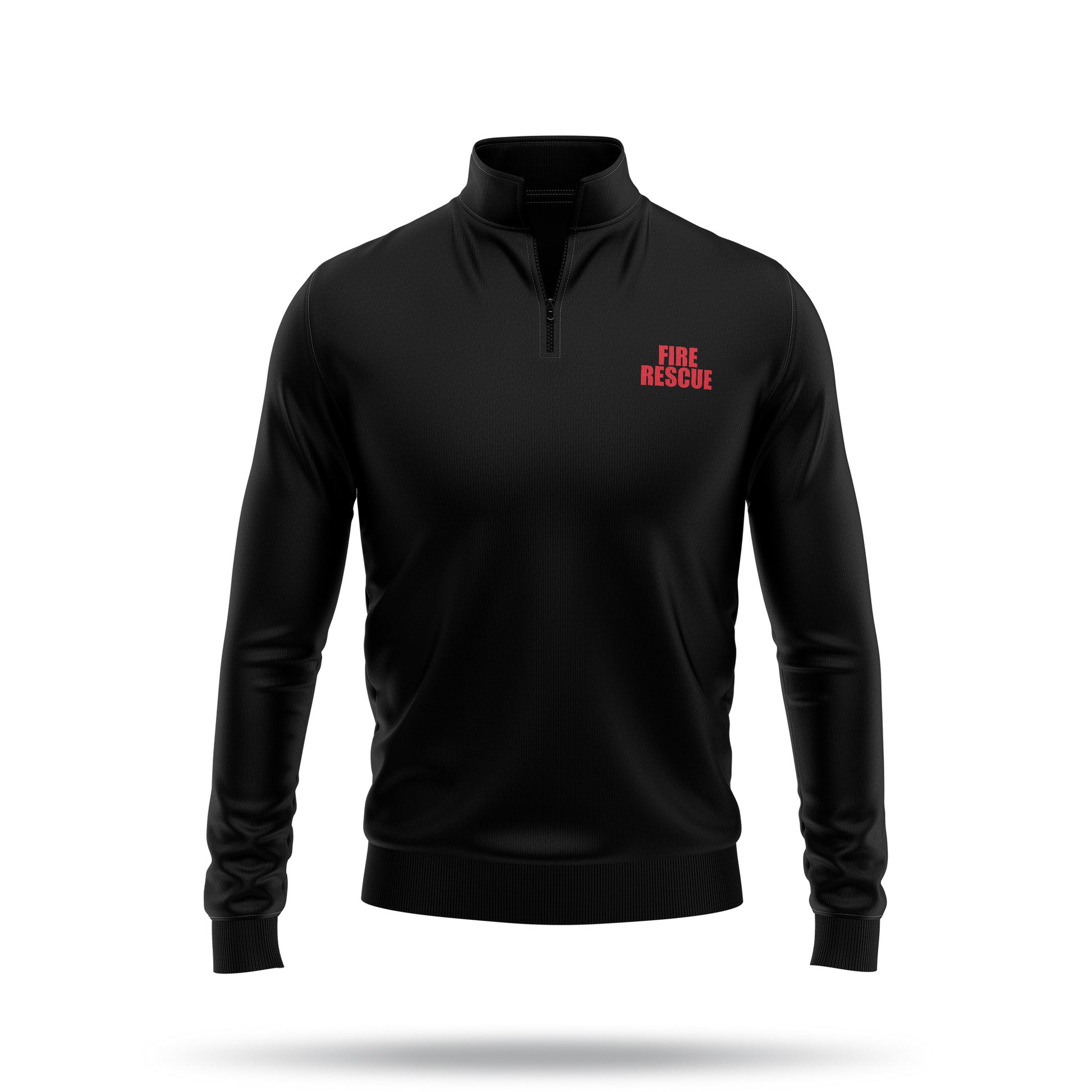 [FIRE RESCUE] Performance Quarter Zip [BLK/RED]-13 Fifty Apparel