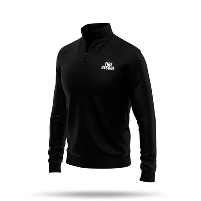 [FIRE RESCUE] Performance Quarter Zip [BLK/WHT]-13 Fifty Apparel