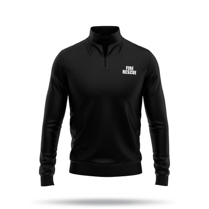 [FIRE RESCUE] Performance Quarter Zip [BLK/WHT]-13 Fifty Apparel