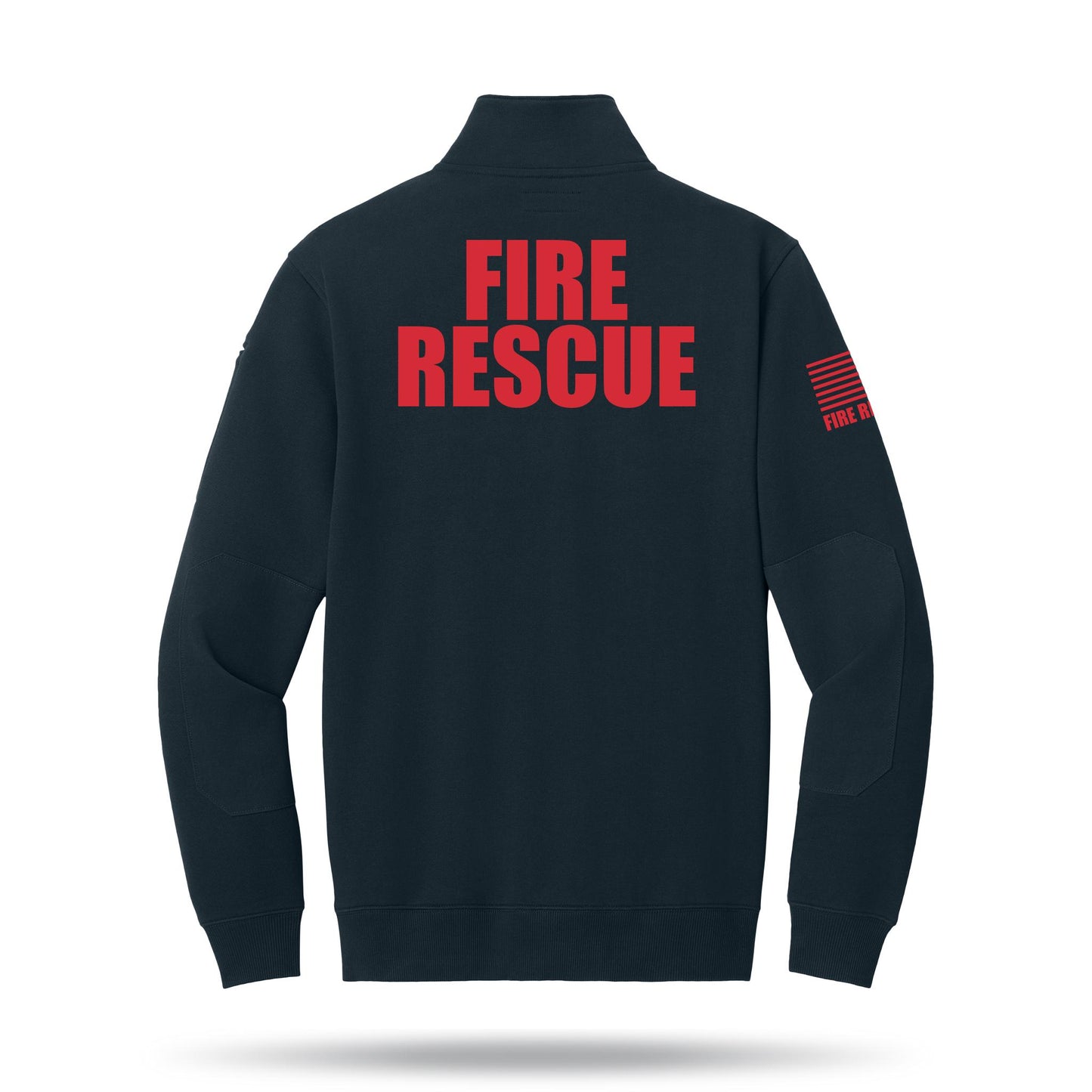 [FIRE RESCUE] Tough Fleece Quarter Zip [NVY/RED]-13 Fifty Apparel