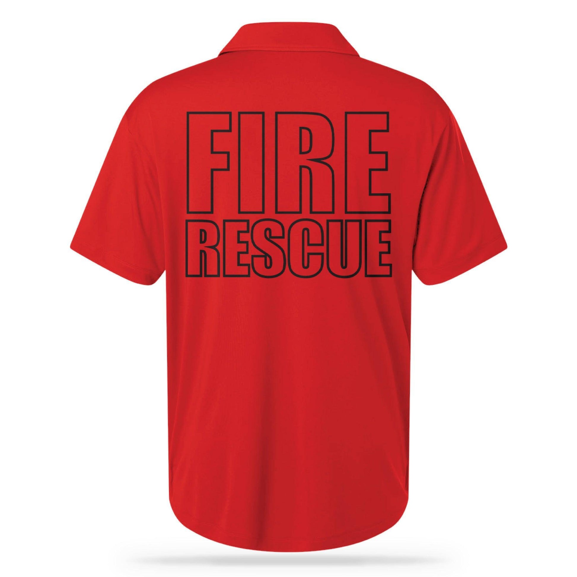 [FIRE RESCUE] UTILITY POLO [RED/BLK]-13 Fifty Apparel