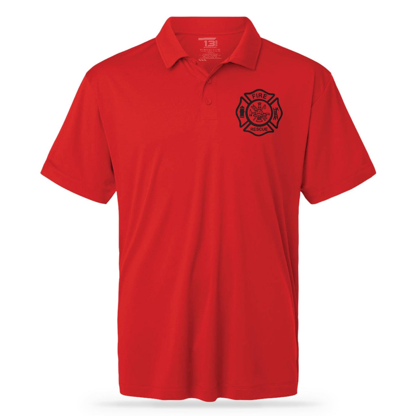 [FIRE RESCUE] UTILITY POLO [RED/BLK]-13 Fifty Apparel