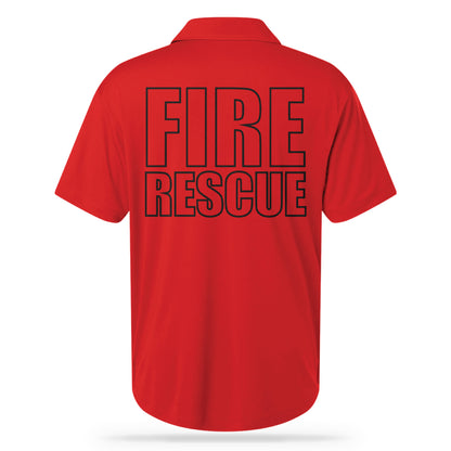 FIRE RESCUE UTILITY POLO RED/BLK