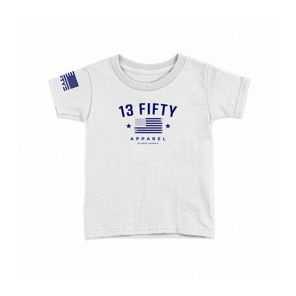 [FOUR OH FOUR] Kid's Cotton Blend Shirt [WHT/NVY]-13 Fifty Apparel